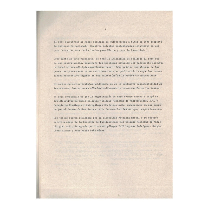 Patrimonio Cultural: Conservacion Y Proteccion. Mexico 1987