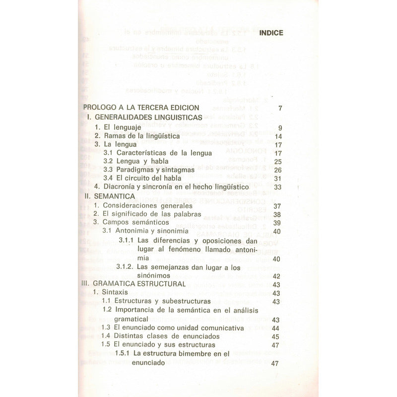 Nociones De Lingüistica Estructural. Idolina Mogel, 1981