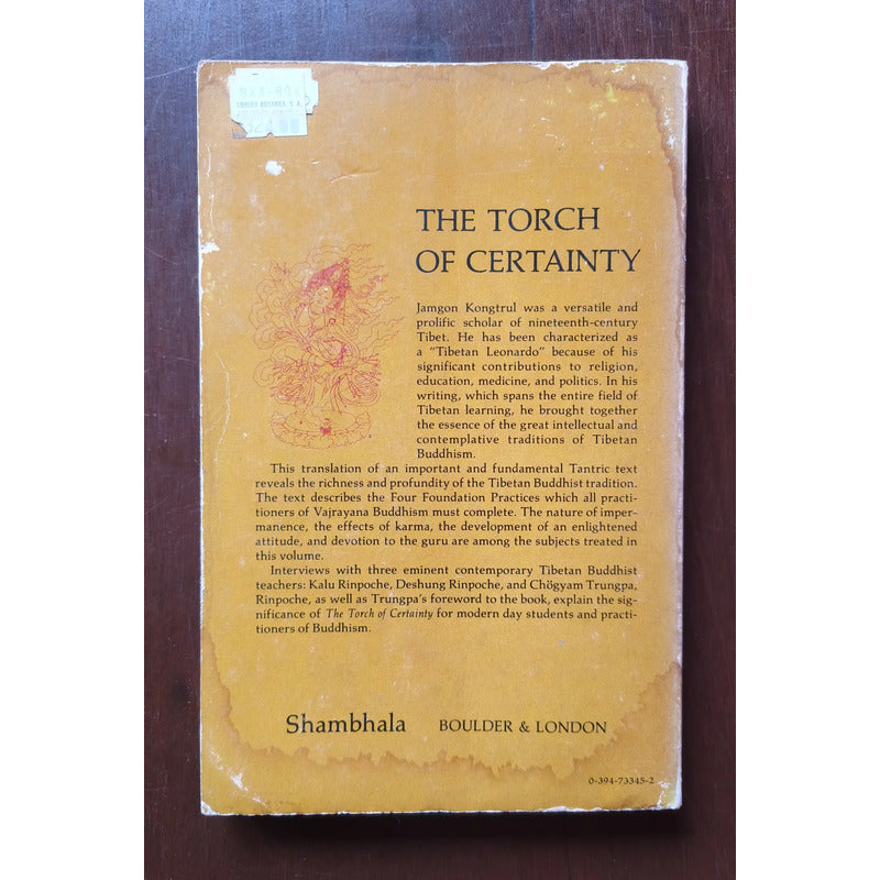 The Torch Of Certainty. Jamgon Kongtrul