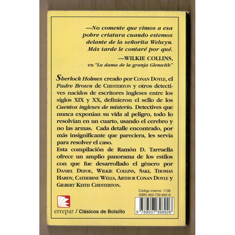 Cuentos Ingleses De Misterio Chesterton Defoe Argentina 2000