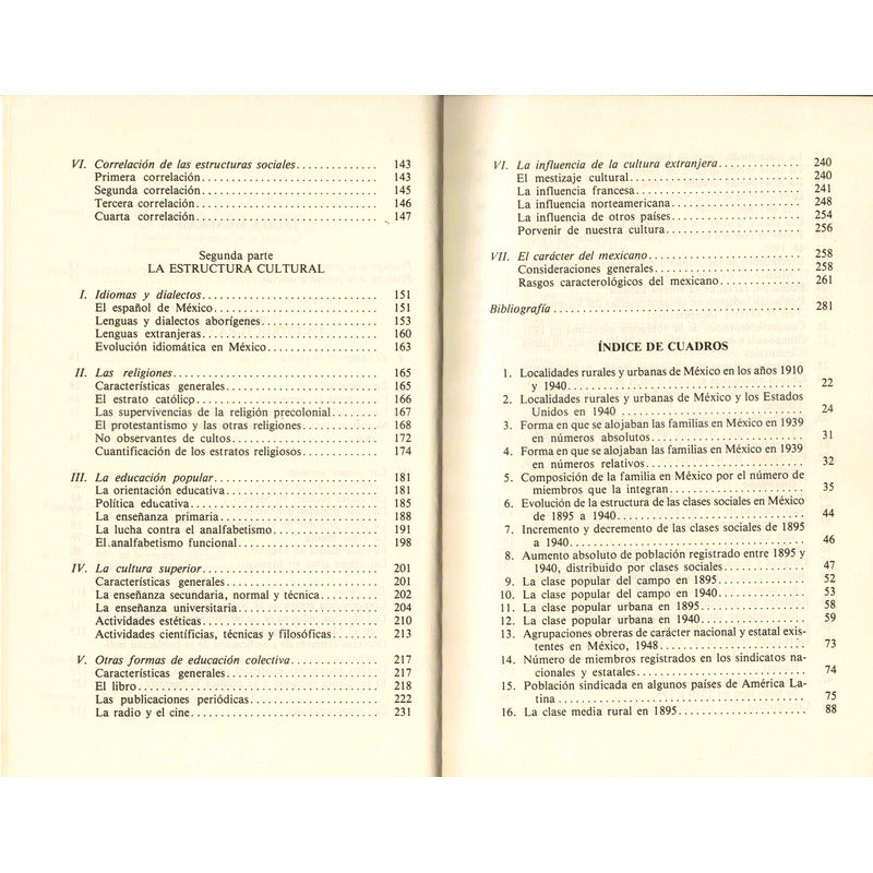 La Estructura Social Y Cultural De Mexico. Jose E Iturriaga