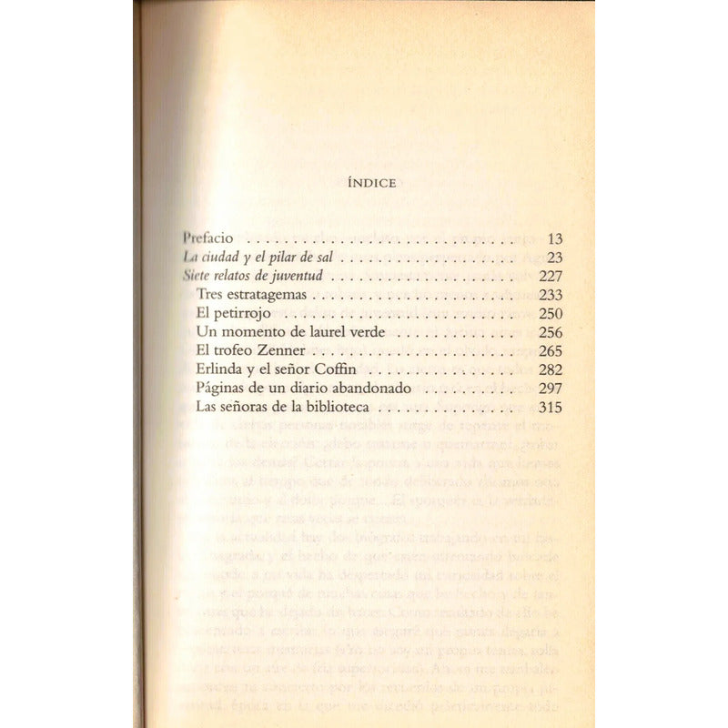 La Ciudad Y El Pilar De Sal 7 Relatos Juventud Gore Vidal 1a