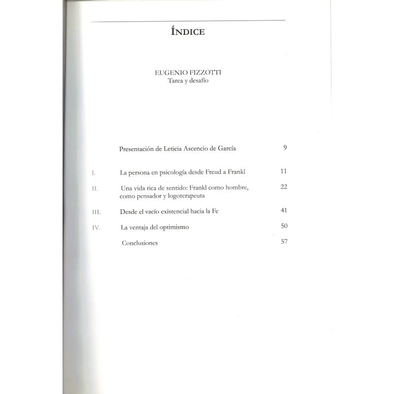 Tarea Y Desafio. En Busqueda Del Sentido. Eugenio Fizzotti