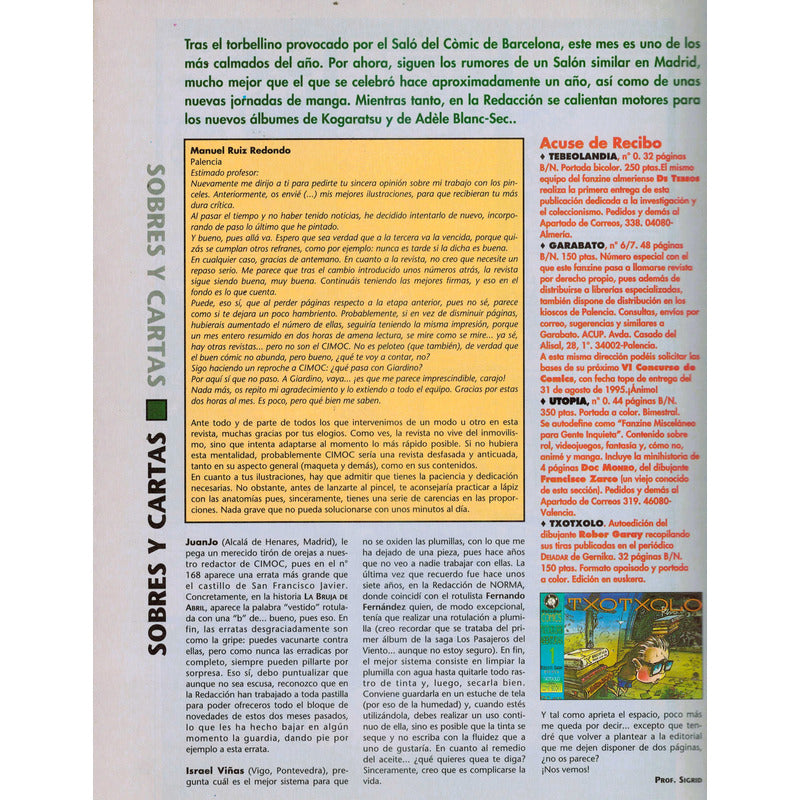 Cimoc, Revista De Comics # 171. Norma Editorial 1995