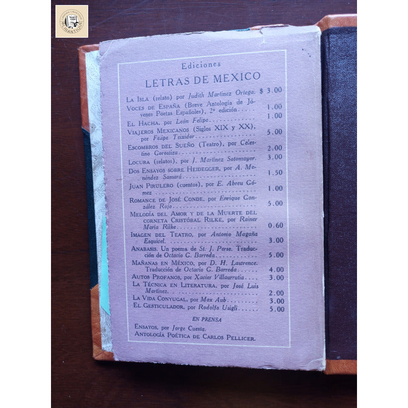 Invitacion La Muerte X Villaurrutia Mexico1944(1a )autografo