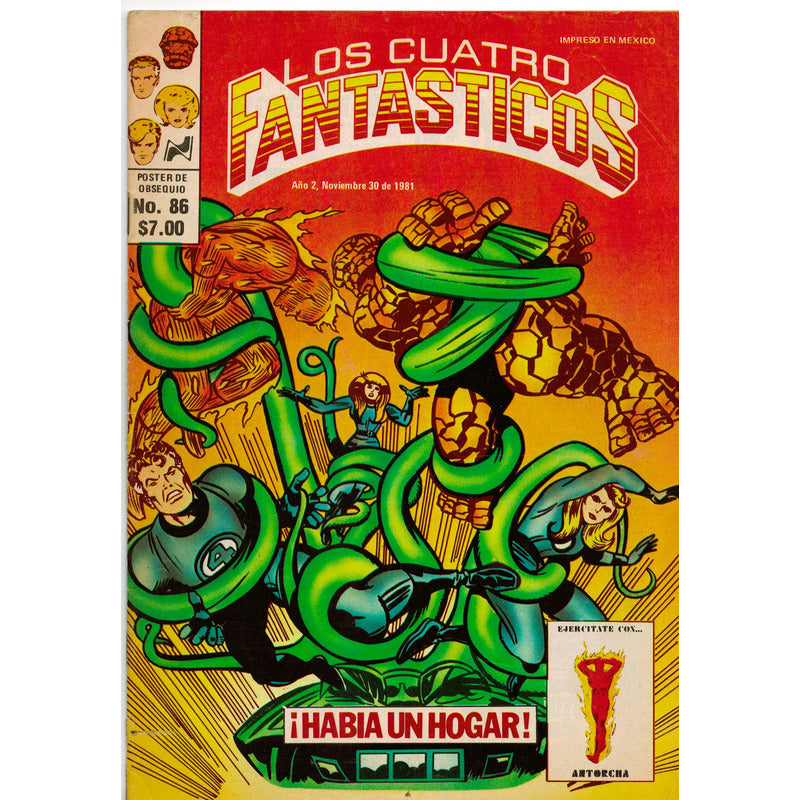 Comic Los Cuatro Fantasticos # 86 Novedades Ed. 1981