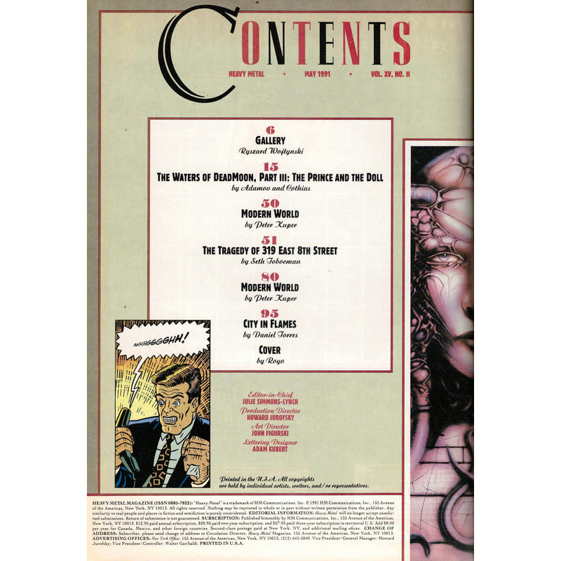 Heavy Metal, Vol. X V, # I I, U S 1991