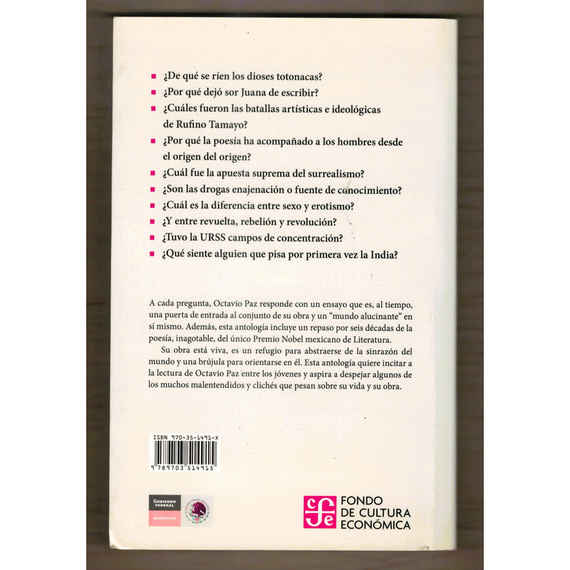 Las Palabras Y Los Dias. Octavio Paz Mexico 2008 (antologia)