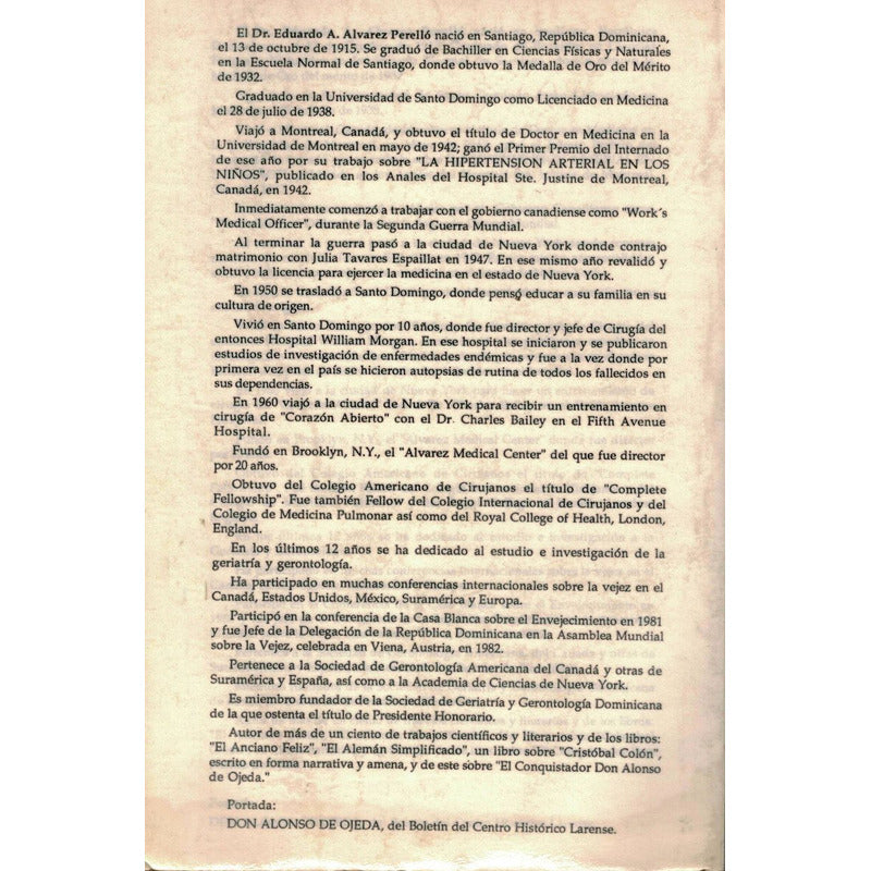 Conquistador Alonso_de Ojeda. Alvarez, Rep. Dominicana 1990