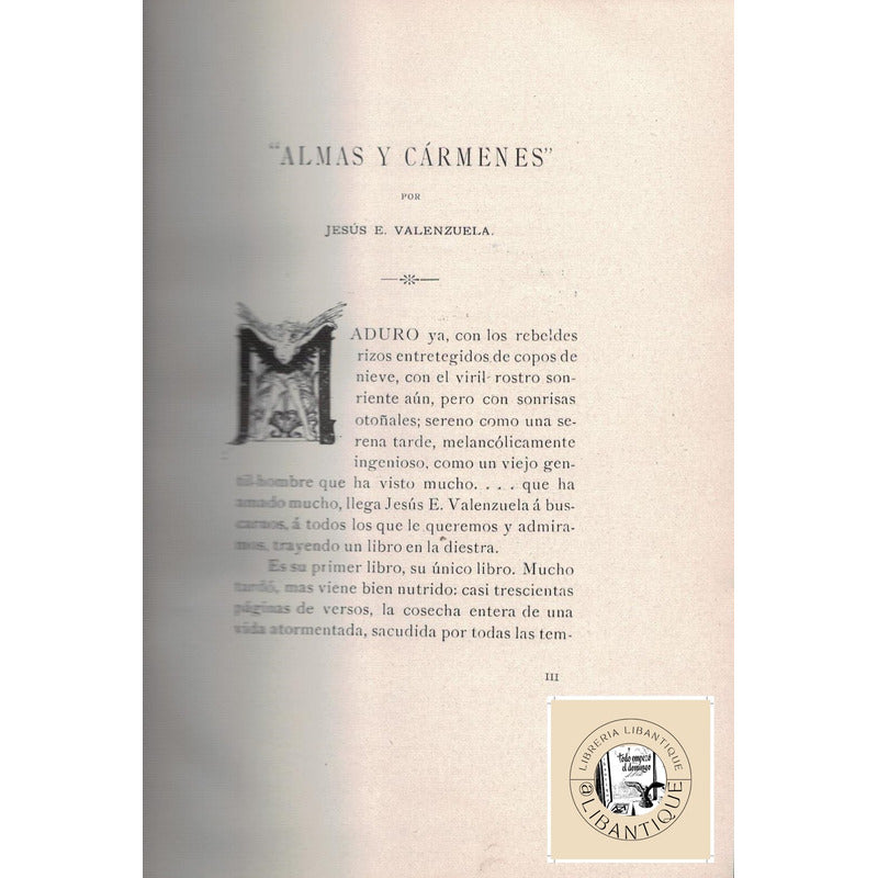 Almas. Carmenes. Jesus E Valenzuela, Mexico 1904 (1a)