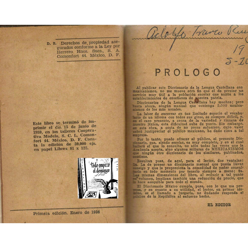 Mafer Diccionario Mexico 3 Mil Mexicanismos 1959