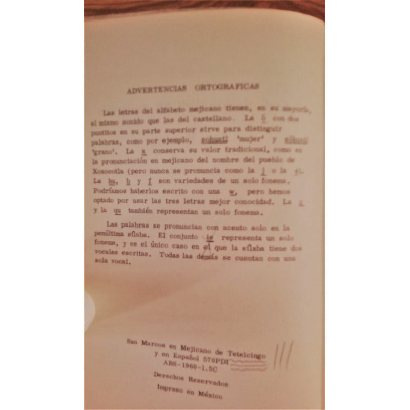 Santo_evangelio_segun_san Marcos_en_mejicano Tetelcingo1960