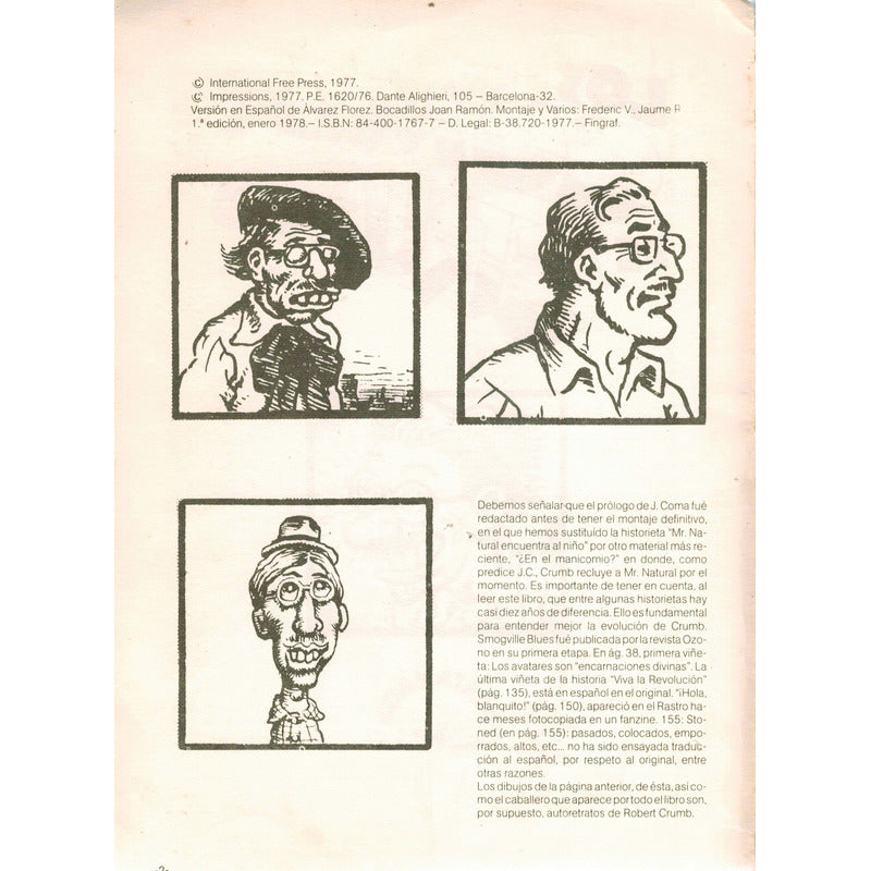 Comix De Crumb # 2. Impressions, España 1977