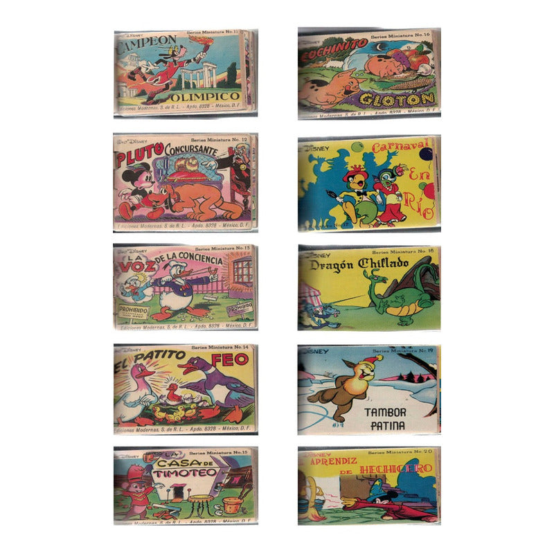 Mini Walt Disney. Los Primeros 64 Cuentos. Mexico 1944 Verde Keratol