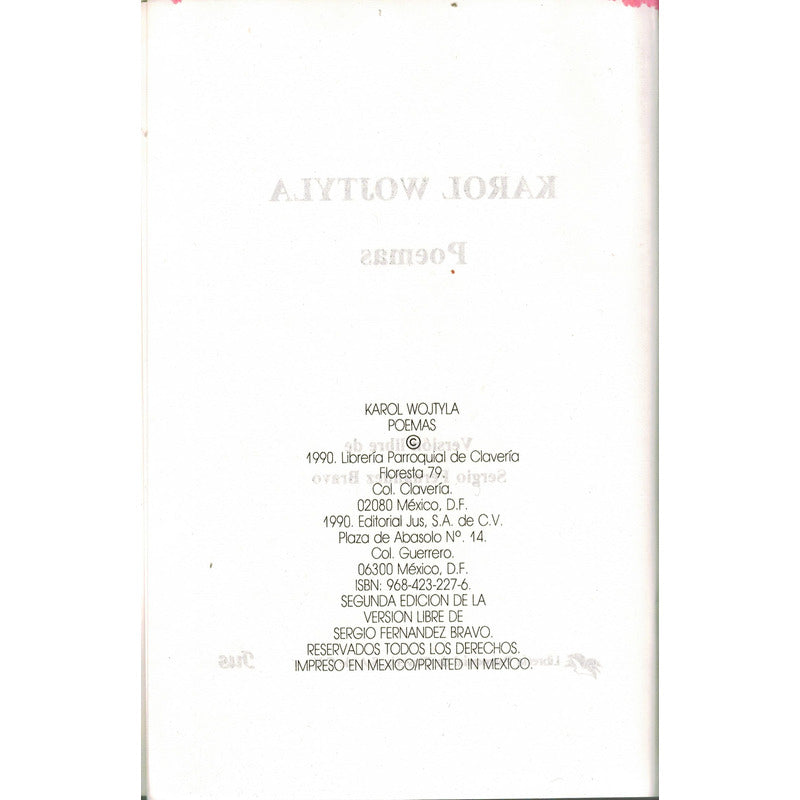 Karol Wojtyla. Poemas. Poesia ( Juan Pablo I I)