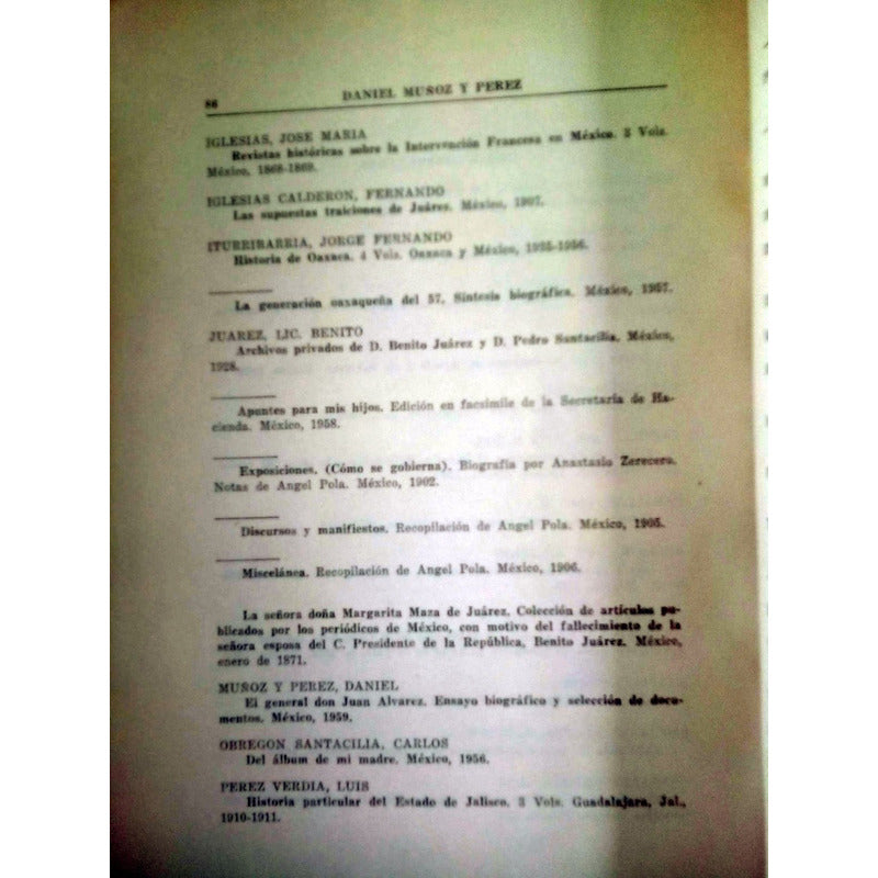 Biografias Benito Juarez. Margarita Maza. Muñoz Y Perez 1972