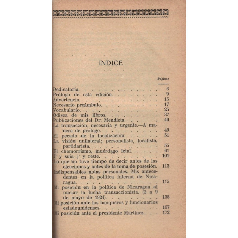 Unionismo Politica Transaccionista Nicaragua. S Mendieta1934 Firma Del Autor Managua 1937