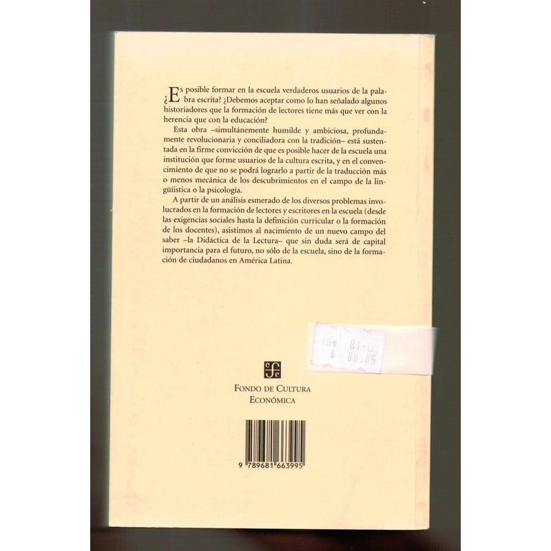 Leer Y Escribir En La Escuela... Delia Lerner, Mexico 2003