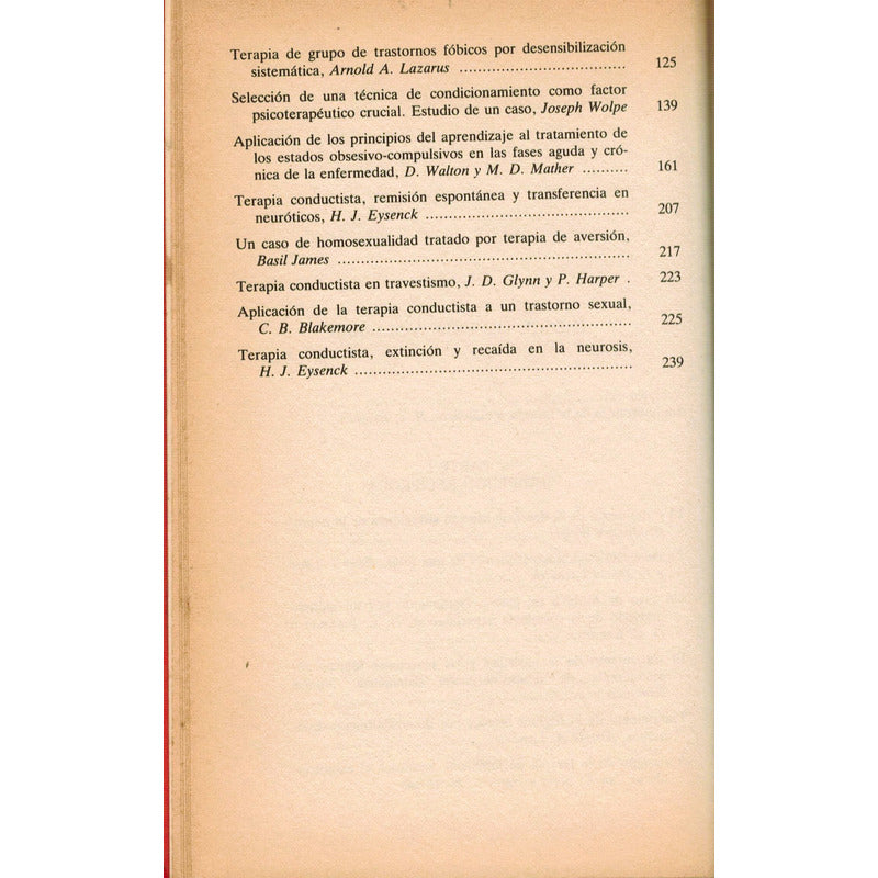Experimentos: Terapia De La Conducta (2vol). Eysenck, 1986