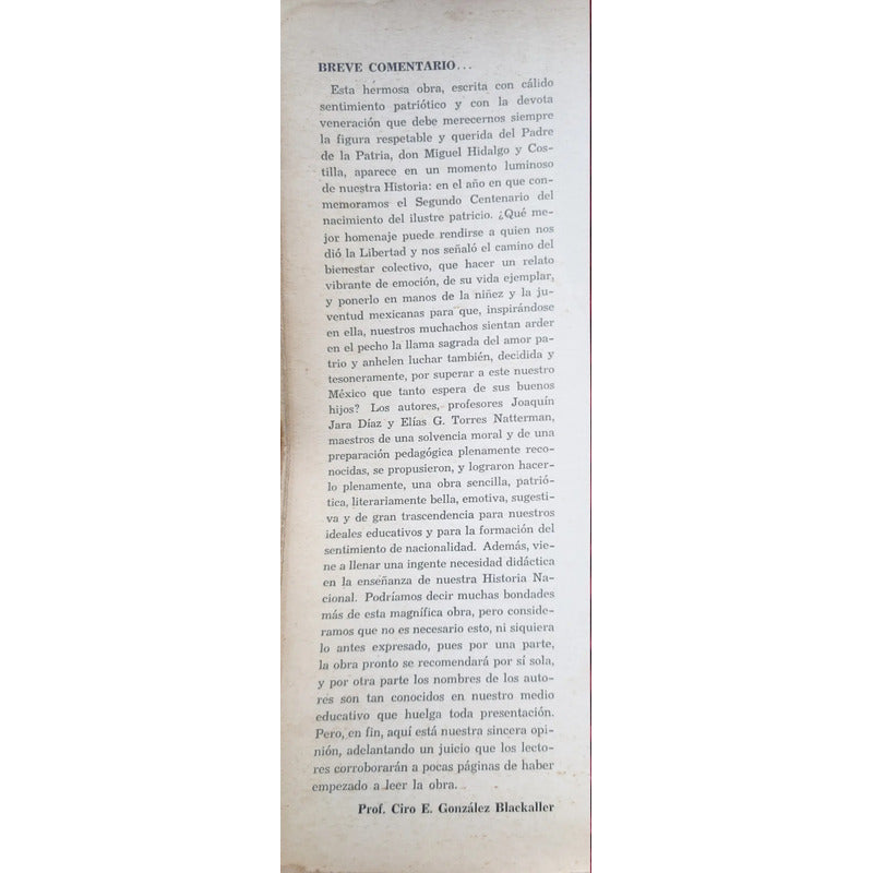 Vida De Hidalgo: Biografía Ilustrada. Edicion Conmemorativa
