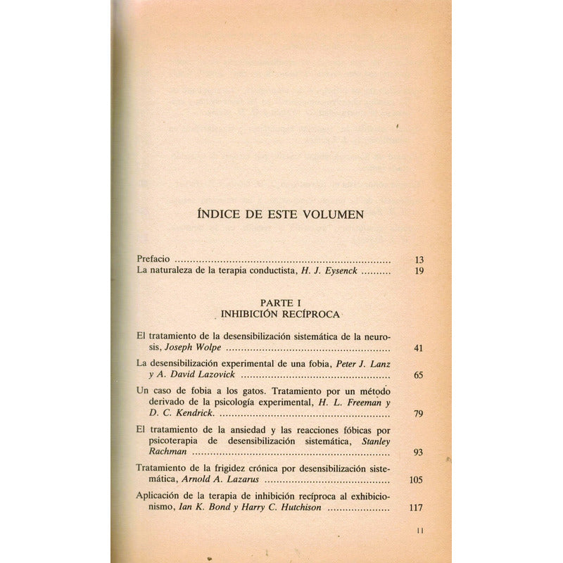 Experimentos: Terapia De La Conducta (2vol). Eysenck, 1986