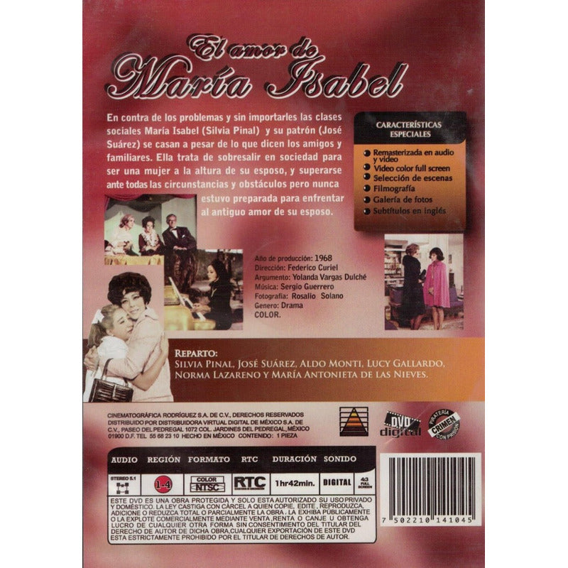 Amor Maria Isabel. Norma Lazareno, Federico Curiel (dir)1968