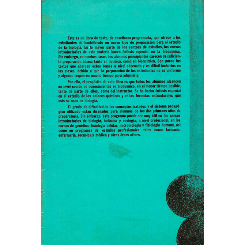 Introduccion A La Bioquimica. Stephenson, Mexico 1981