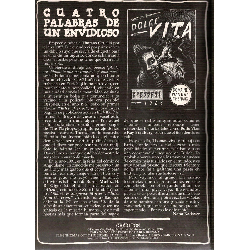 Hellville (1 De 1). Thomas Ott, Brut Comix, La Cupula 1996