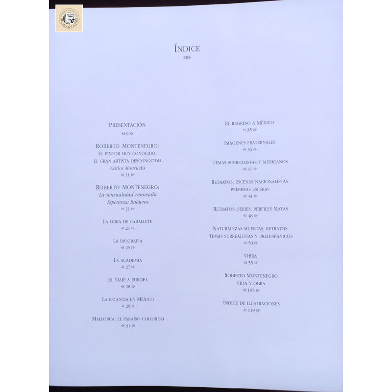 Roberto Montenegro Sensualidad Renova Carlos Monsivais Prol.