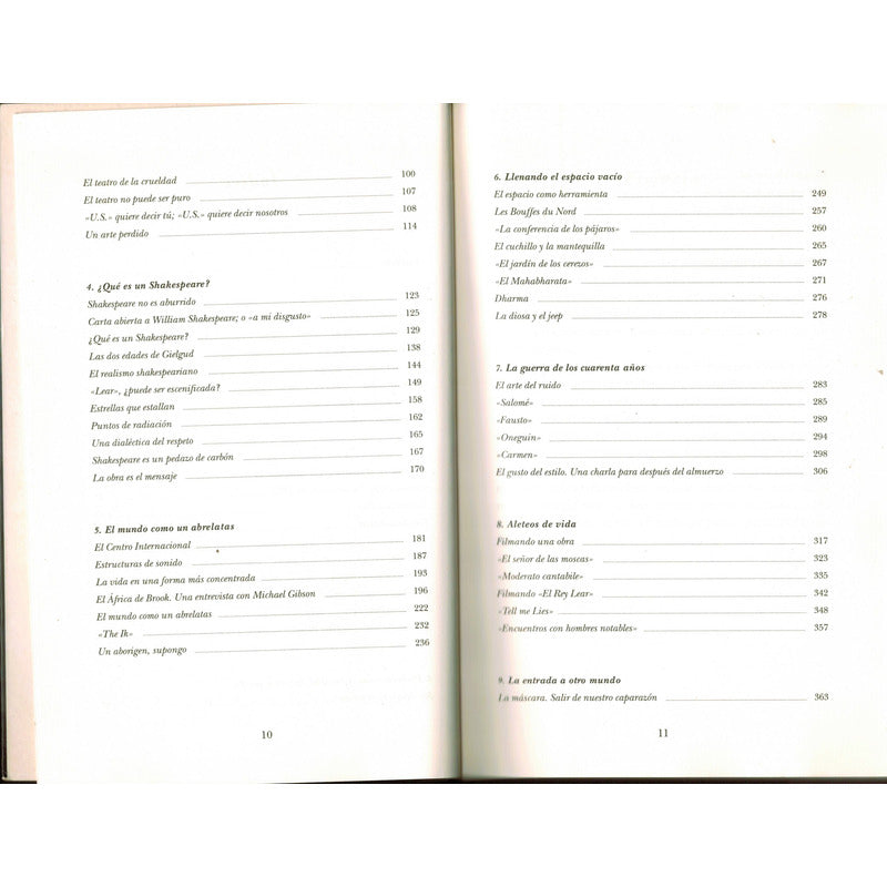 Mas Alla Del Espacio Vacio. Peter Brook, España 2001