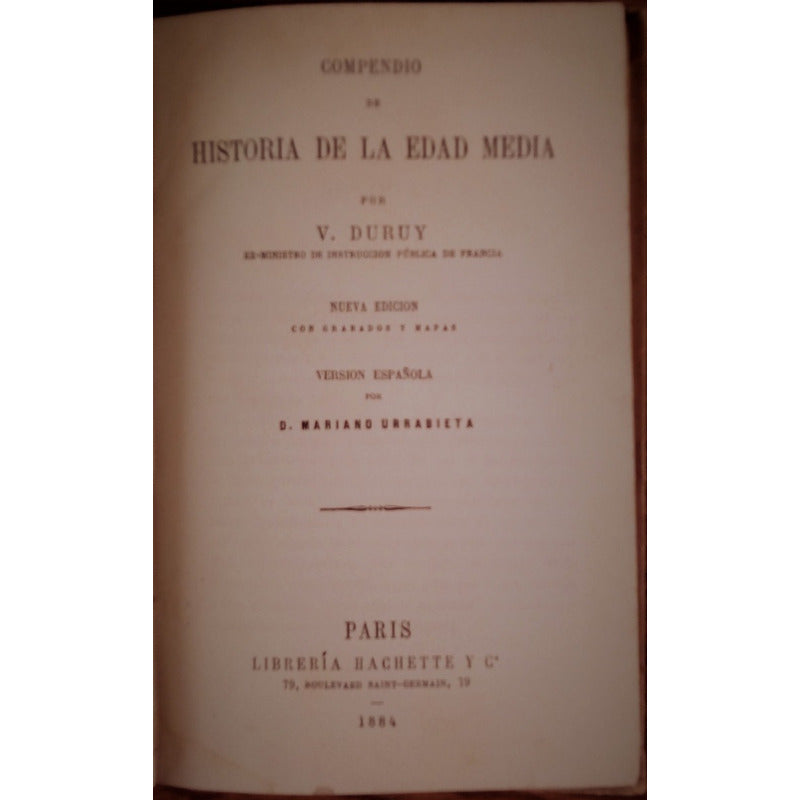 Historia_de_la Edad Media. Hachette_ed. Paris 1884