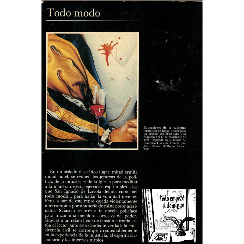 Todo Modo. Leonardo Sciascia, Tusquets Ed., Espana 1989