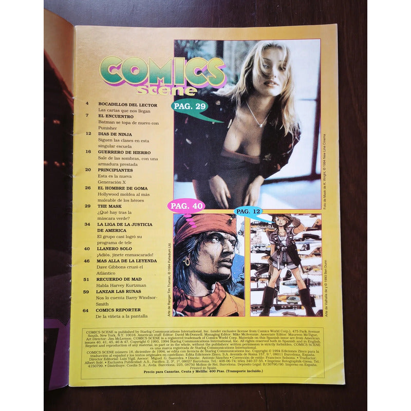Comics Scene #18. Ediciones Zinco 1994