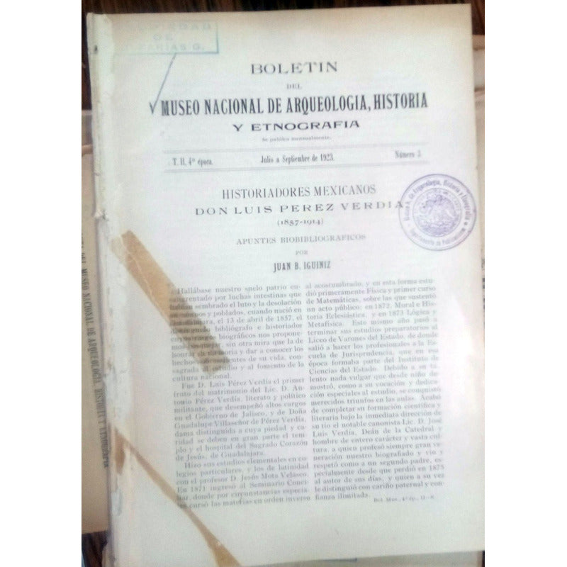 Boletin Del Museo Nacional De Arqueologia..., 1923 (t. Ii)