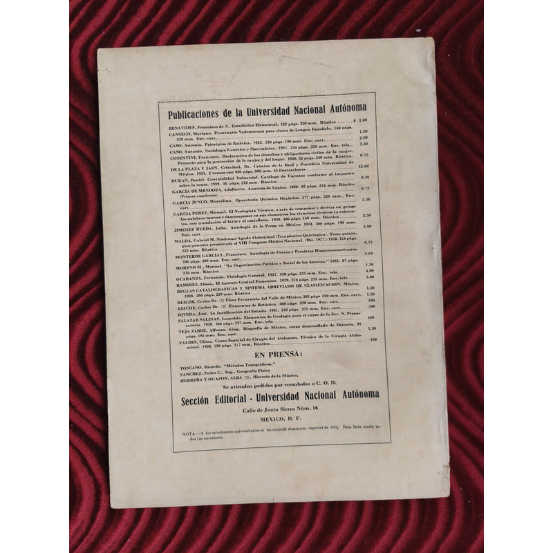 Revista De Universidad De Mexico #12 1931