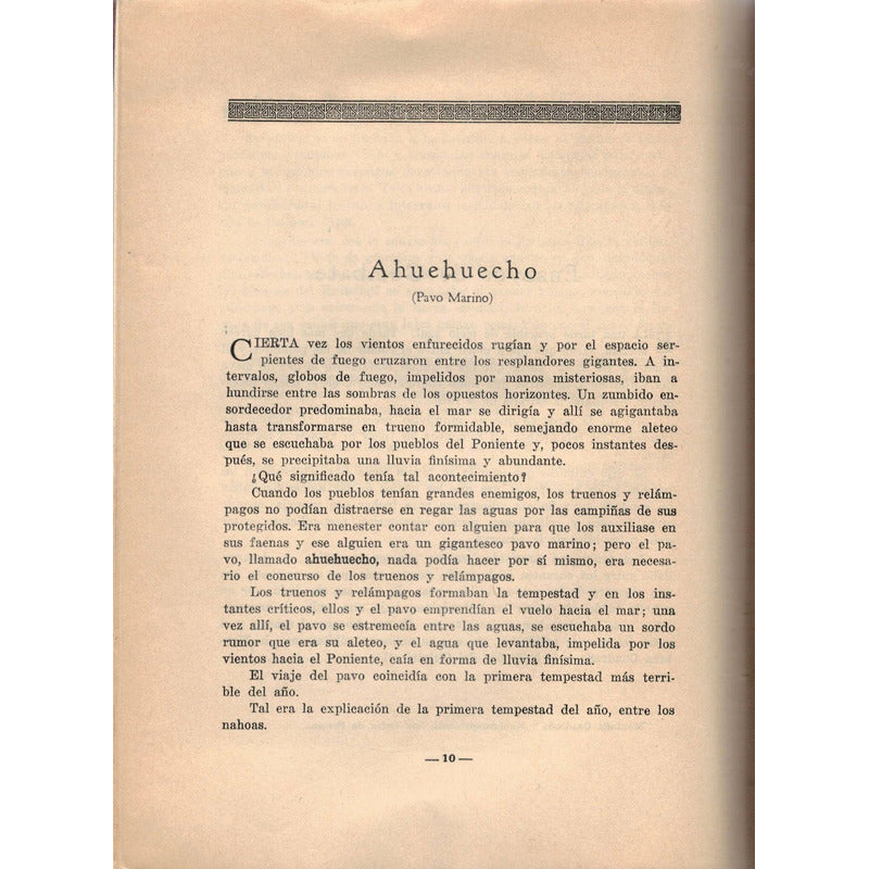 Maravillas D Altepepam -leyendas Prehispanicas- Mexico 1946