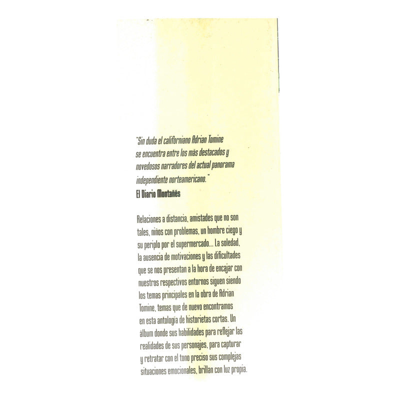 Sonambulo Y Otras Historias. Adrian Tomine, La Cupula 2006