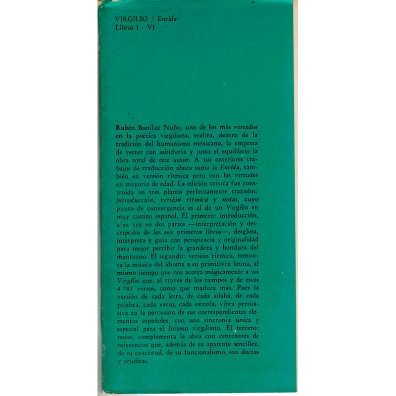 Eneida (bilingüe). Virgilio, Bibliotheca Graecorum 1972