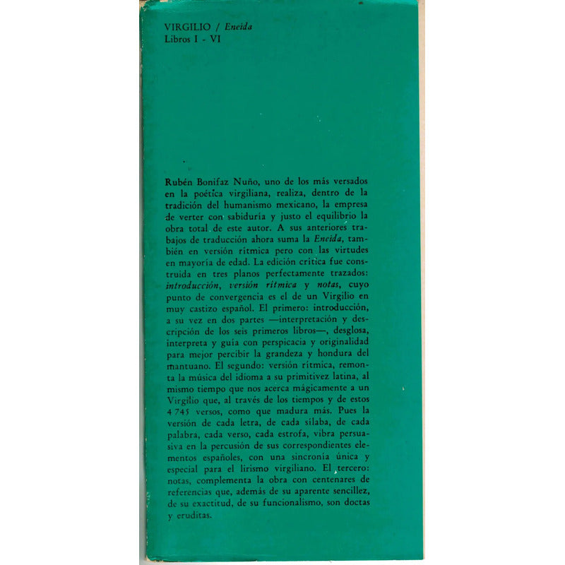 Eneida (bilingüe). Virgilio, Bibliotheca Graecorum 1972
