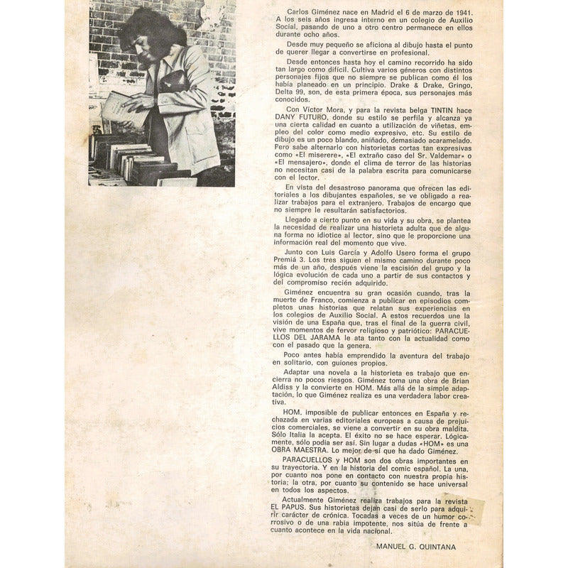 Hom. Carlos Gimenez, Amaika Ed., España 1977 (1a)