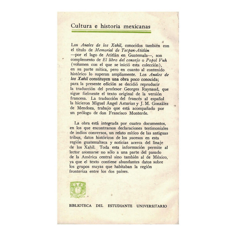 Anales_de_los Xahil. [memorial Tecpan - Atitlan]. Guatemala