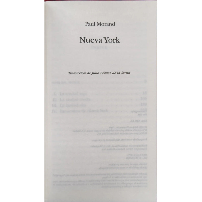 Nueva York. Paul Morand (despues Del Crack Del 29)