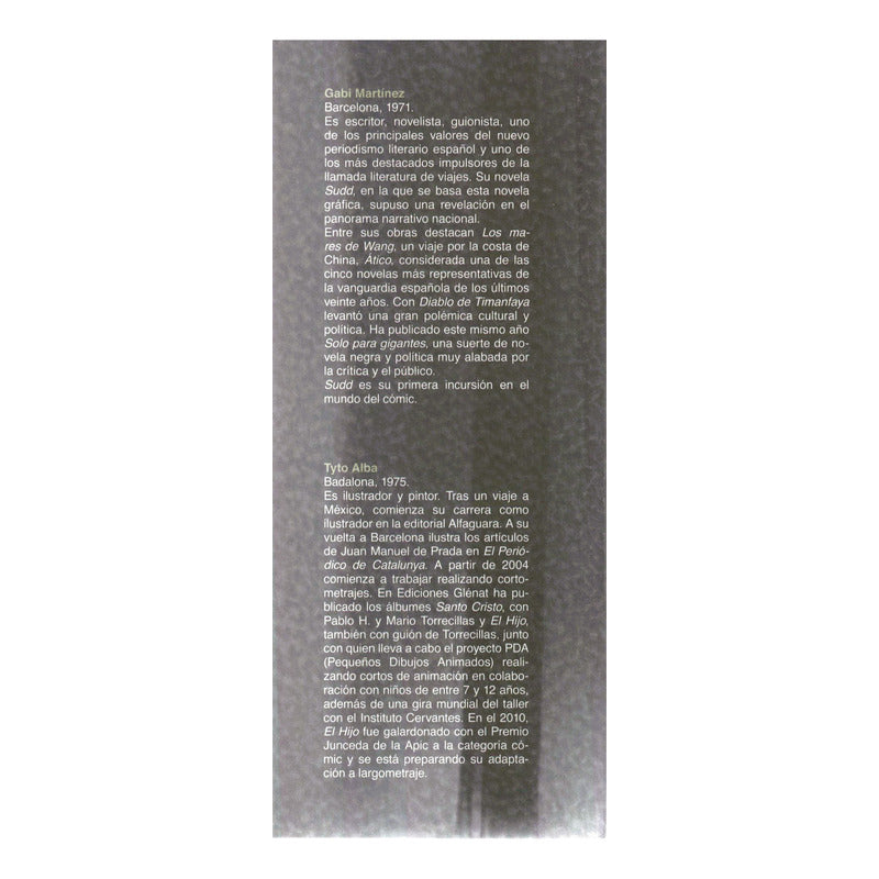 Sudd. Gabi Martinez, Tyto Alba, Glenat Ed 2011 ( Africa)