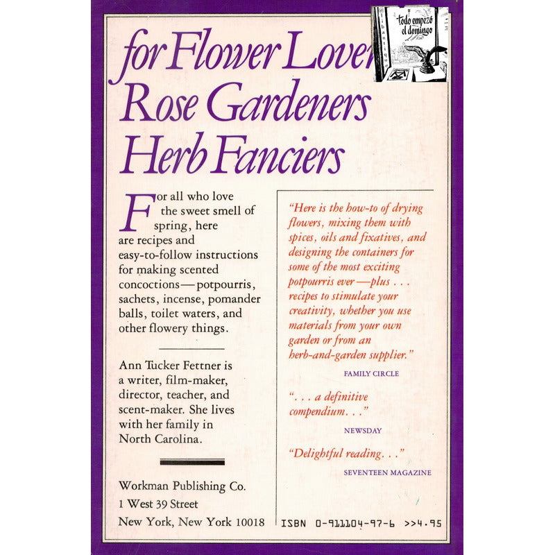 Incienso Y Otras Fragancias. Ann Tucker Fettner, U S 1977