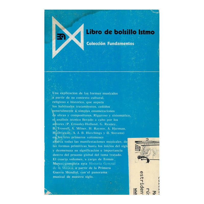 Historia General D La Musica. 4vol., Robertson, España 1985