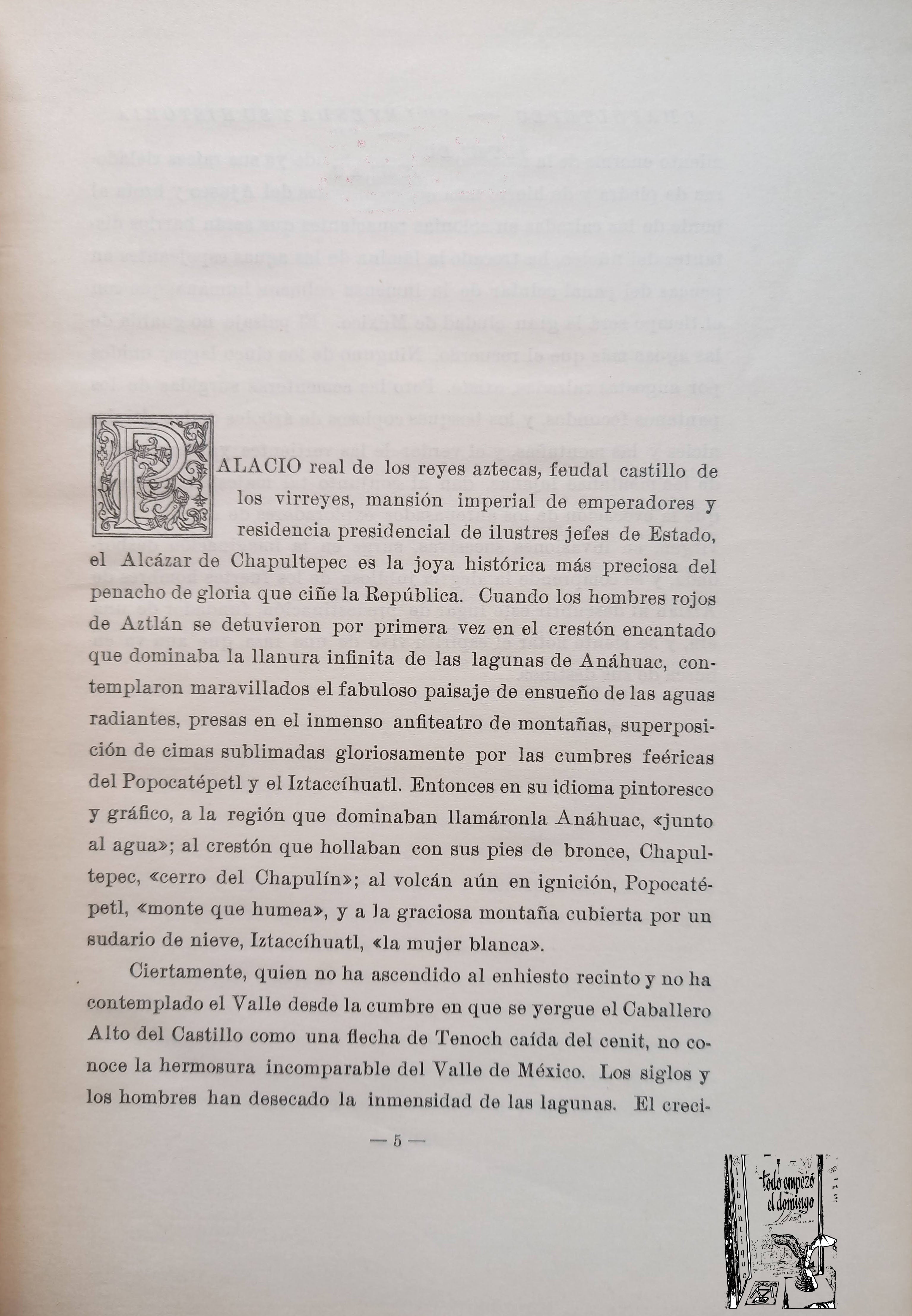 Chapultepec -su leyenda y su historia-. Ruben M Campos, Mexico 1922